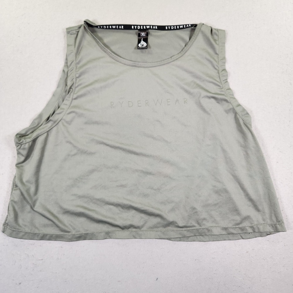 Ryderwear Women's Green Tank Top Cropped XL